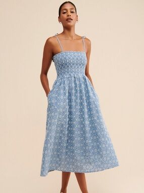 XS Matilda Eyelet Midi Dress